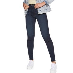 Levi Mile High Super Skinny Jean, dark blue 26 30